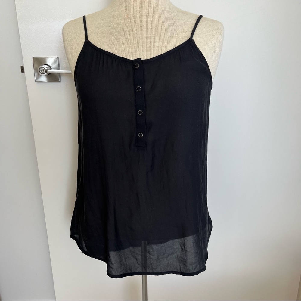 Ro & De Semi Sheer Snap Tank